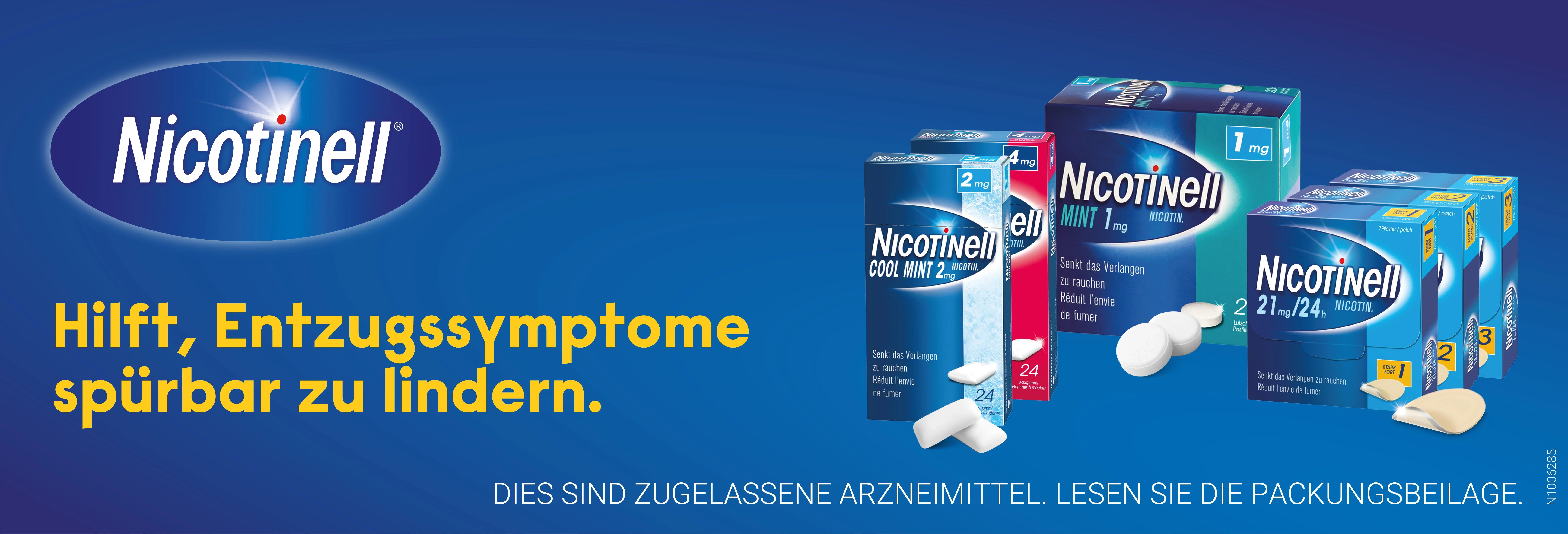 Nicotinell symptoms banner DE